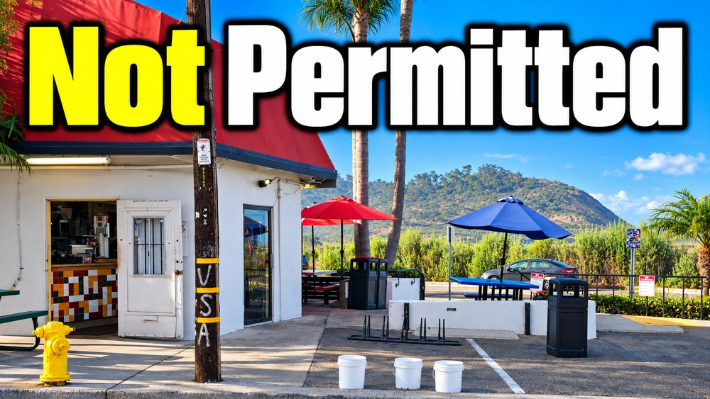 Unpermitted parking conversion at the complex